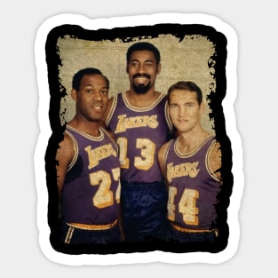 Elgin Baylor, Wilt Chamberlain and Jerry West, 1970 Sticker